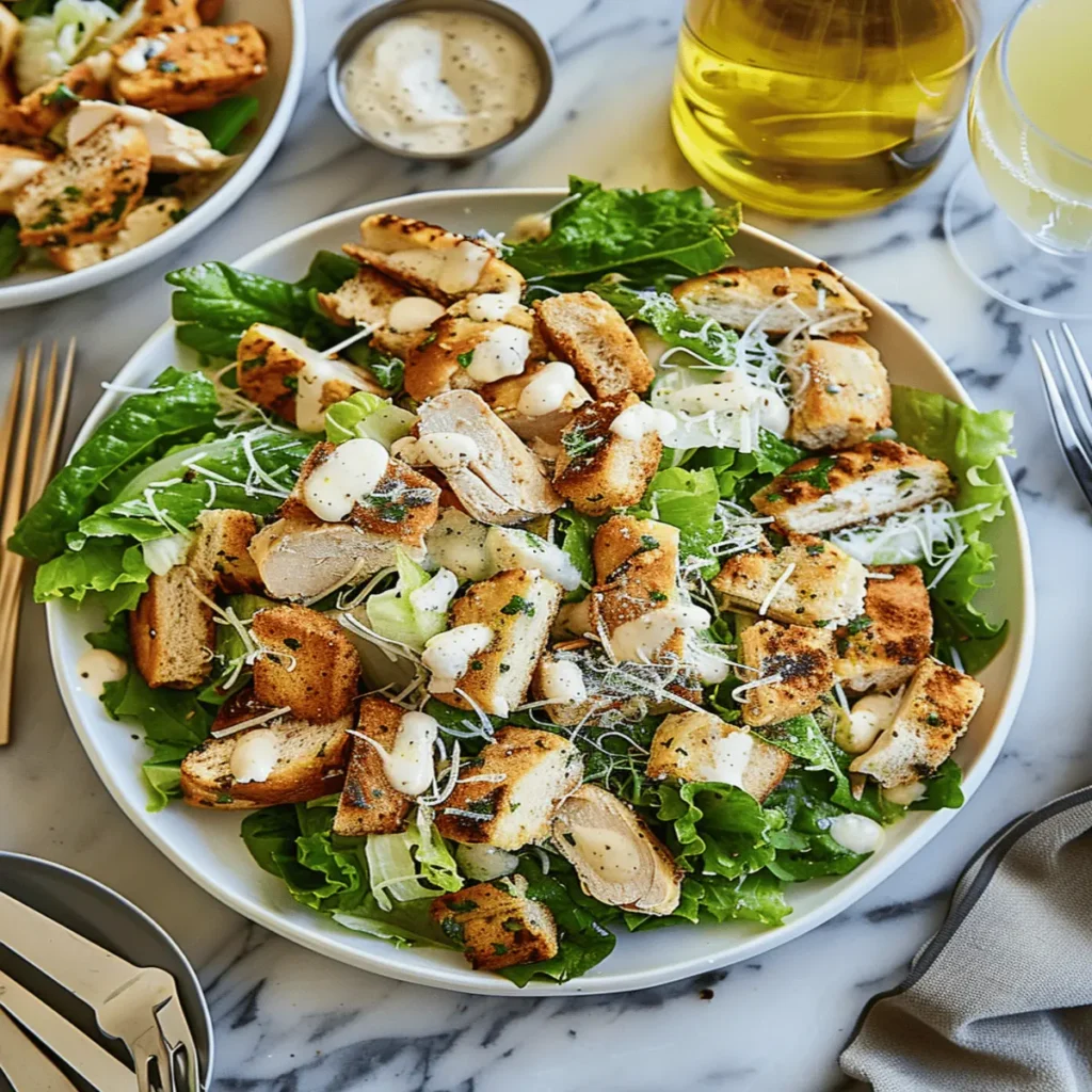 Best Chicken Caesar Salad with Homemade Croutons