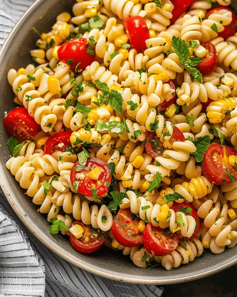 Corn and Tomato Pasta Salad