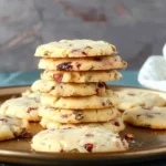 Cranberry Pistachio Shortbread Cookies
