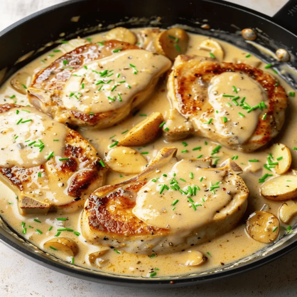 Creamy Garlic Pork Chops