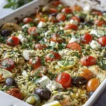 Greek Chicken Orzo Pasta Bake with Lemon (One Pan)