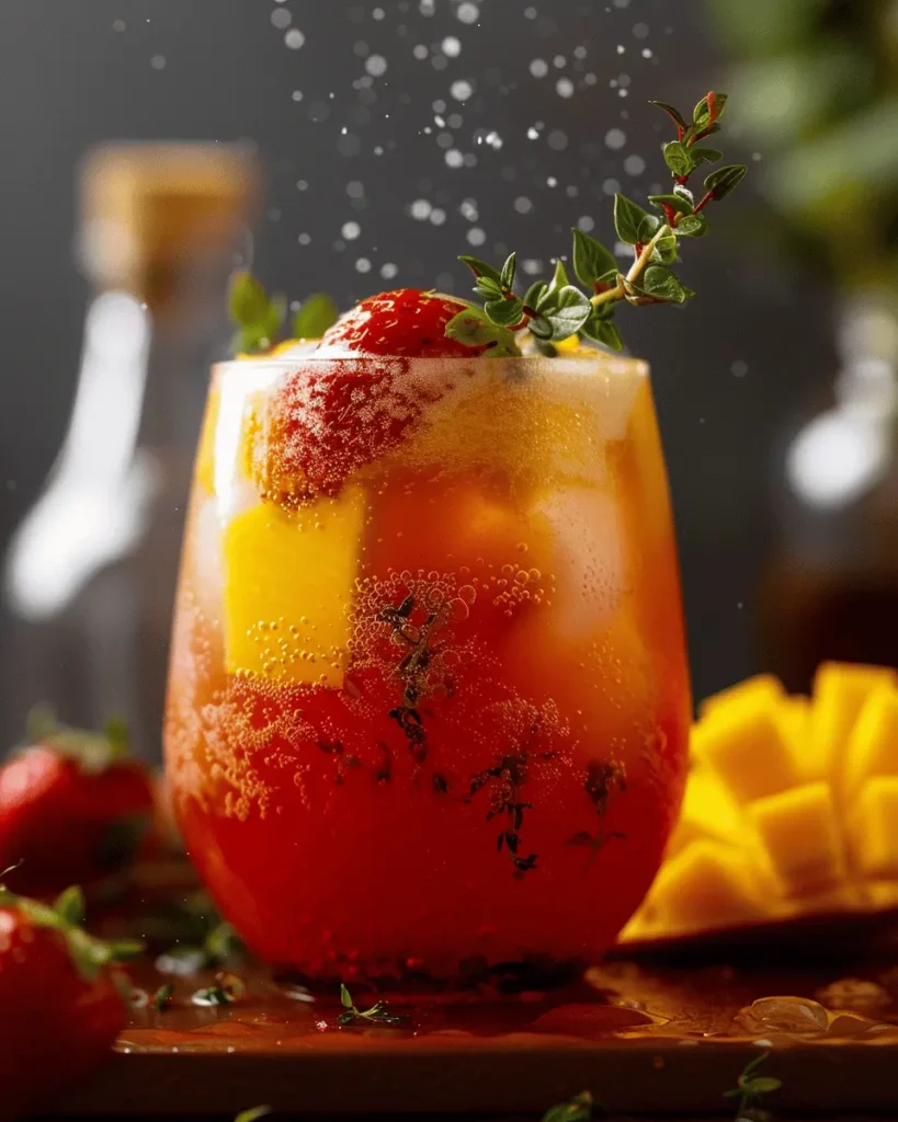 Mango Strawberry Smash Mocktail