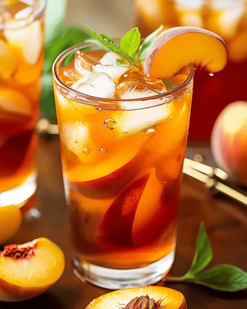 Refreshing Southern Peach Sweet Tea