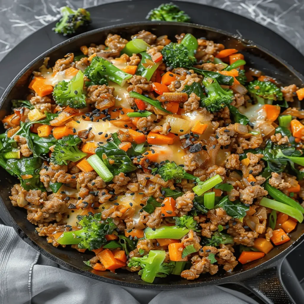 Teriyaki Ground Turkey Stir Fry