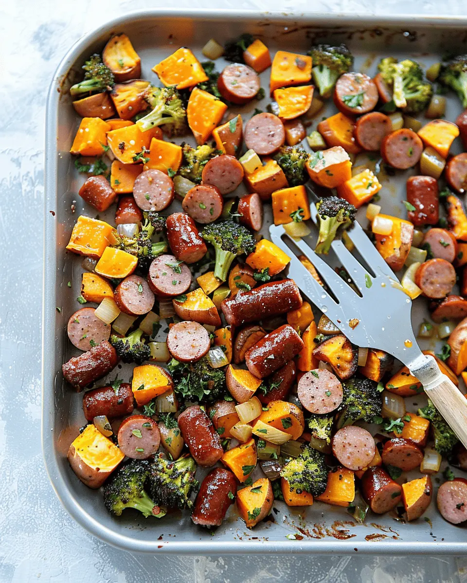 Sheet Pan Sausage and Sweet Potatoes: Easy Honey Garlic Delight