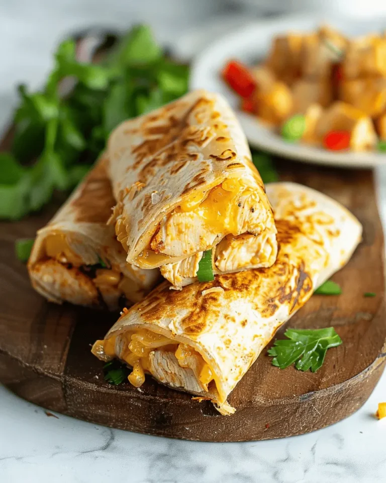Cheesy Garlic Chicken Wraps