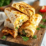 Cheesy Garlic Chicken Wraps