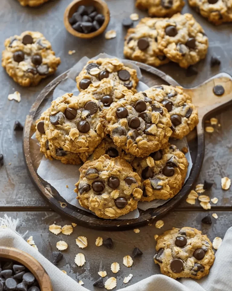 Soft and Chewy Oatmeal Chocolate Chip Cookies