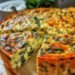 5-Star Cottage Cheese and Spinach Crustless Quiche – Light, Fluffy & Healthy!