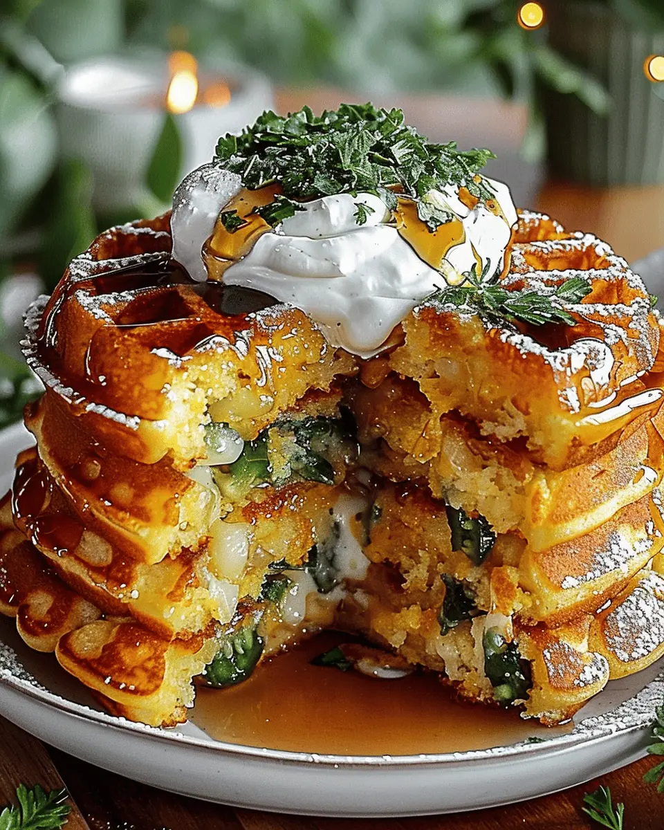 Cheddar Jalapeño Cornbread Waffles: A Deliciously Easy Twist