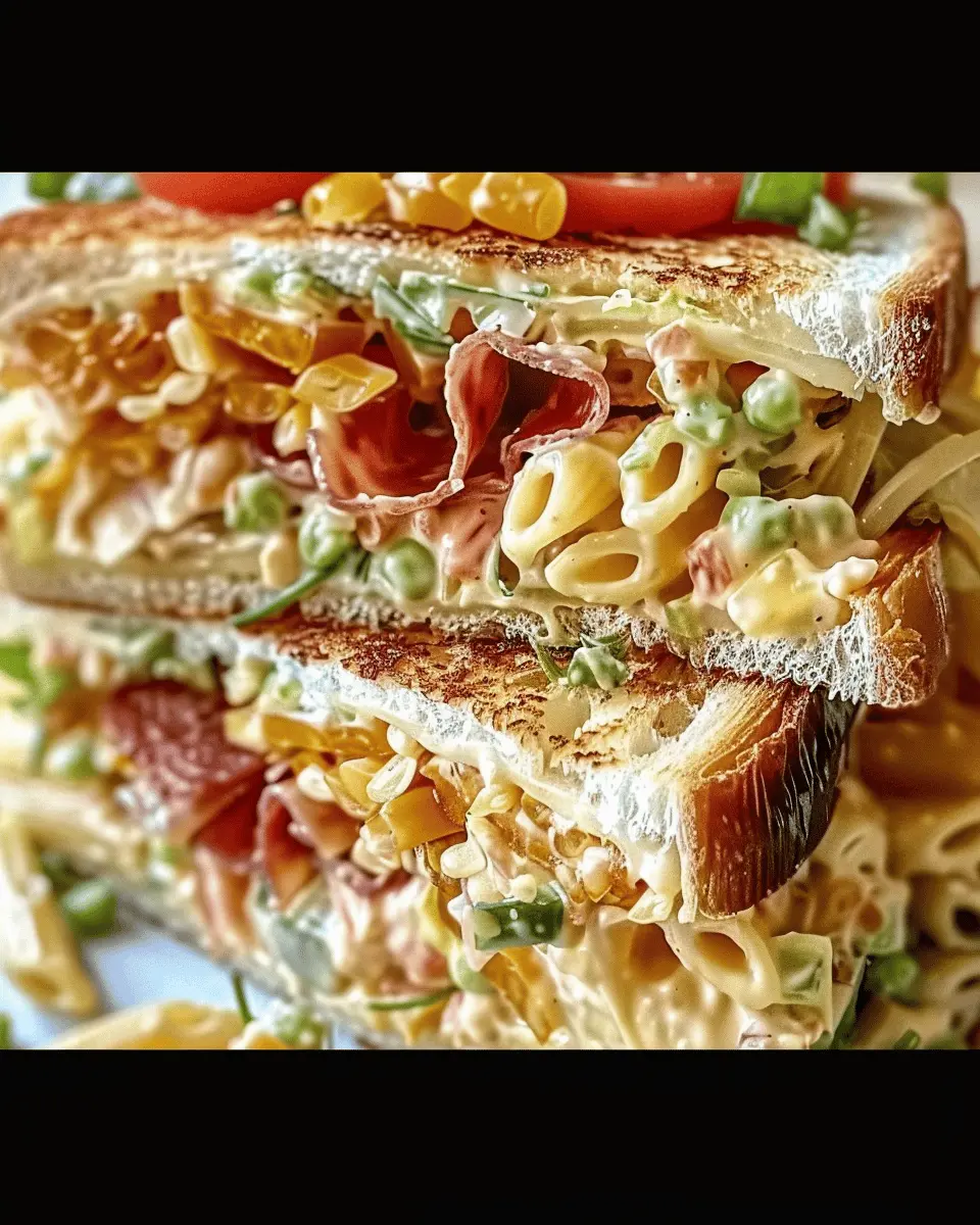 Club Sandwich Pasta Salad with Turkey Bacon and Chicken Ham Delight