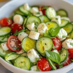 Easy Cucumber Mozzarella Salad