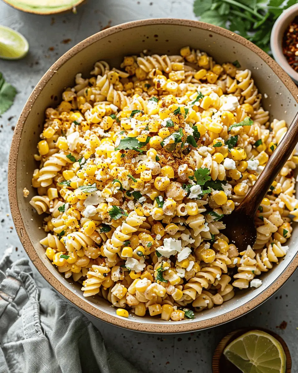 Mexican Street Corn Pasta Salad: A Healthy Twist with Turkey Bacon