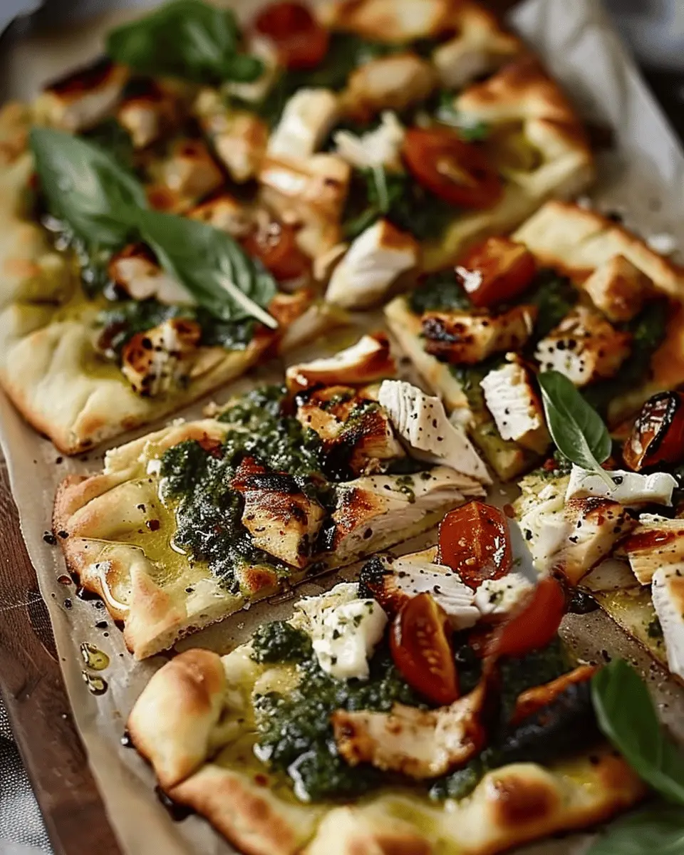 Pesto Chicken Flatbread: An Easy and Delicious Dinner Delight