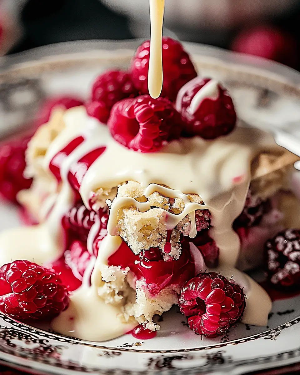 Raspberry Shortbread: A Delightful Dessert with White Chocolate Drizzle