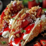 Strawberry Crunch Cheesecake Tacos