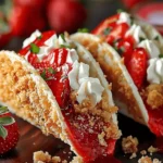 Strawberry Crunch Cheesecake Tacos