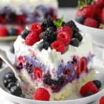 Summer Berry Poke Cake
