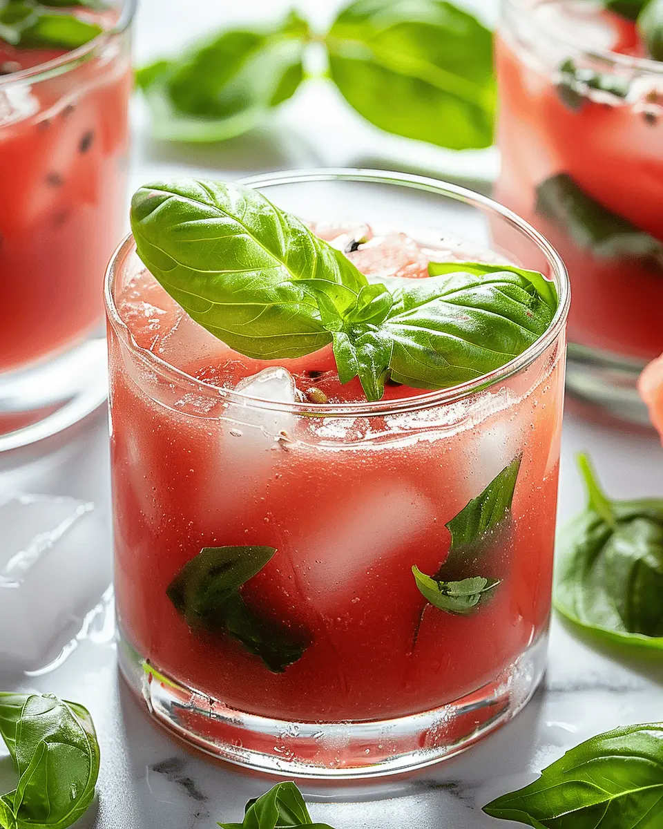 Watermelon Basil Cooler: Refreshing & Easy Summer Delight