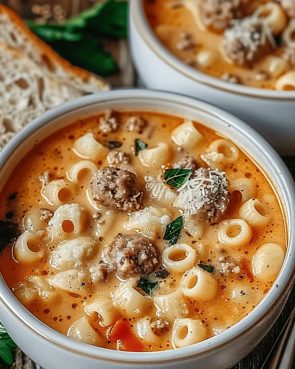 Parmesan Italian Sausage Ditalini Soup: The Creamy Comfort You Need