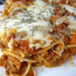 Baked Cream Cheese Spaghetti Casserole