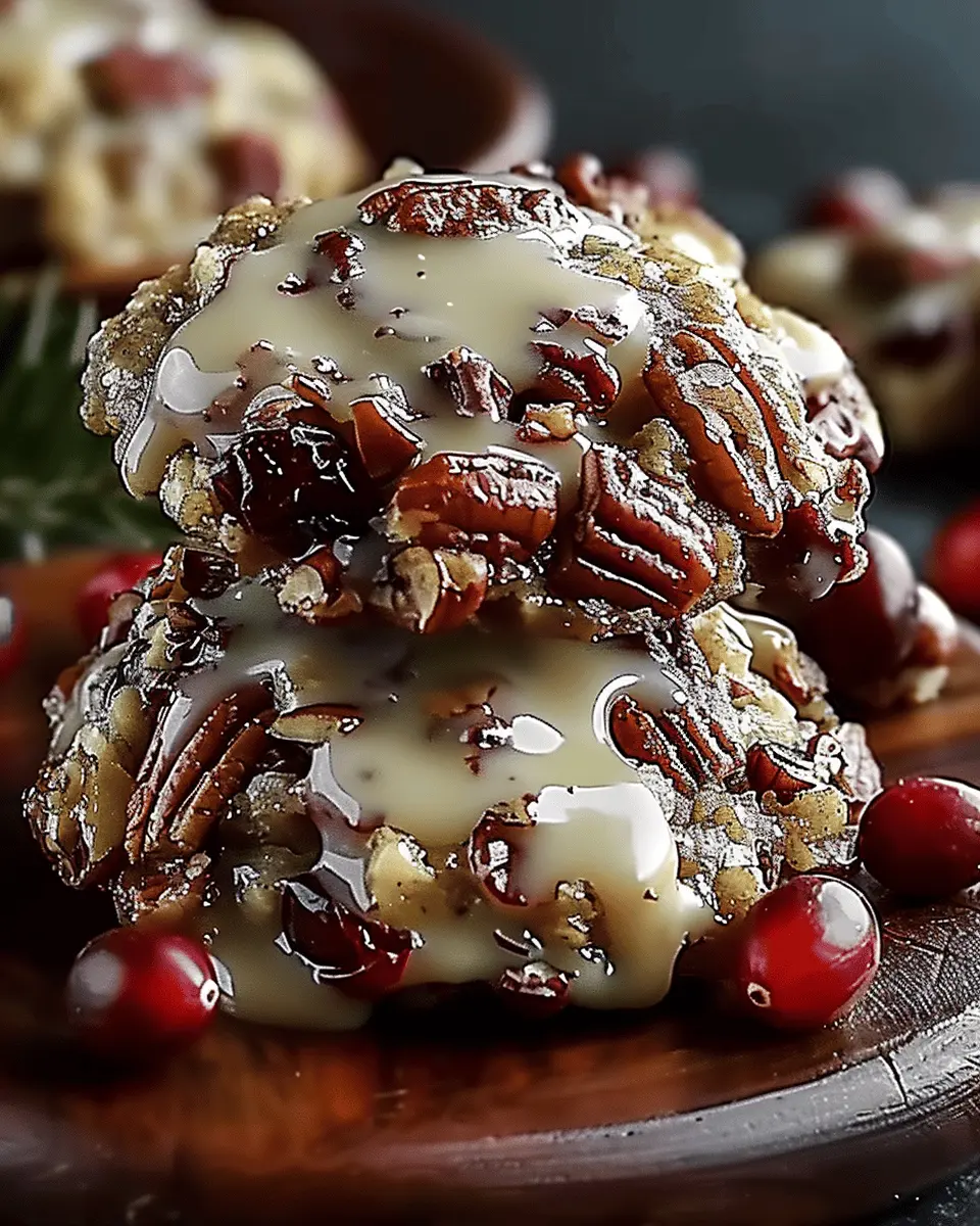 No-Bake Cranberry Pecan Praline Cookies for Joyful Snacking