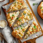 The Viral Chicken Alfredo Garlic Bread I'm Obsessed With