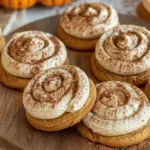 Soft Pumpkin Cookies with Cinnamon Frosting