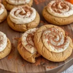 Soft Pumpkin Cookies with Cinnamon Frosting