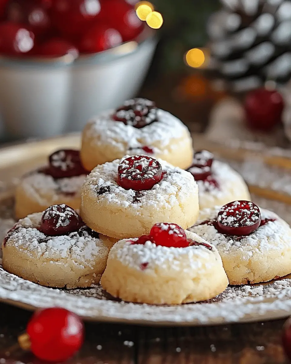 Christmas Maraschino Cherry Shortbread Cookies That Wow Everyone