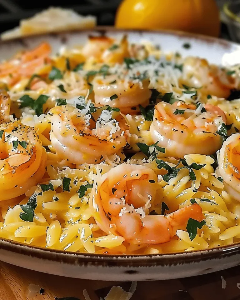One Pan Parmesan Orzo with Shrimp