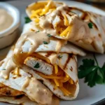 Cheesy Garlic Chicken Wraps
