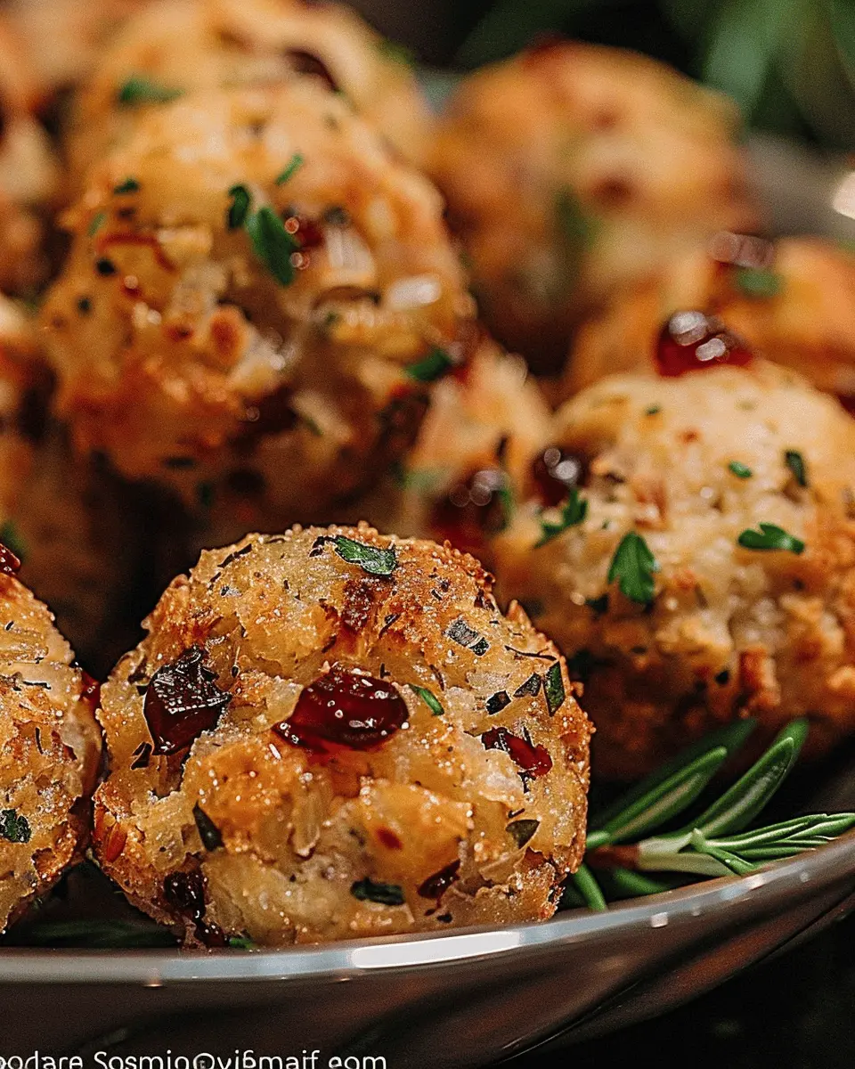 Cranberry Turkey Stuffing Balls: Easy and Flavorful Holiday Treats