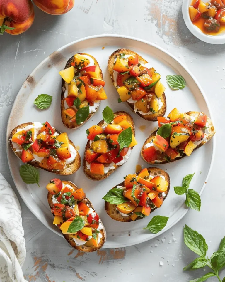 My Favorite Peach Bruschetta.