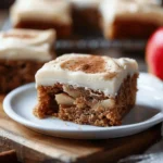 Apple Cinnamon Blondies with Maple Cream Cheese Frosting