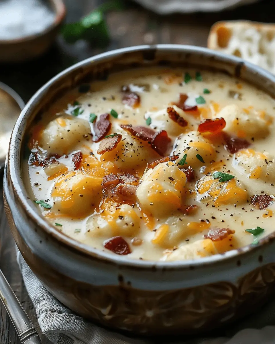 Bacon Cheddar Gnocchi Soup: A Cozy and Creamy Comfort Meal