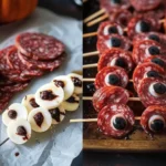 Creepy Skewered Salami Eyeballs: Quick & Easy Halloween Appetizer