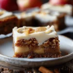 Decadent Apple Cinnamon Blondies with Maple Cream Cheese Frosting