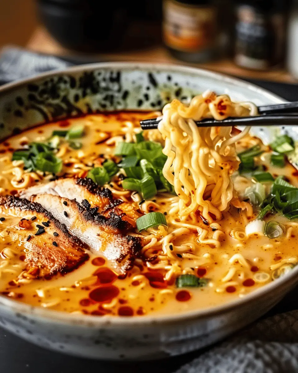 Fiery Chicken Ramen: An Indulgent Comforting Noodle Bowl