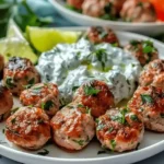 Greek Turkey Meatballs with Tzatziki