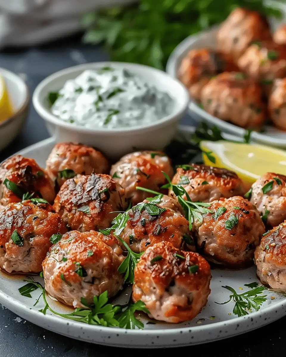 Greek Turkey Meatballs with Tzatziki: Easy and Flavorful Recipe