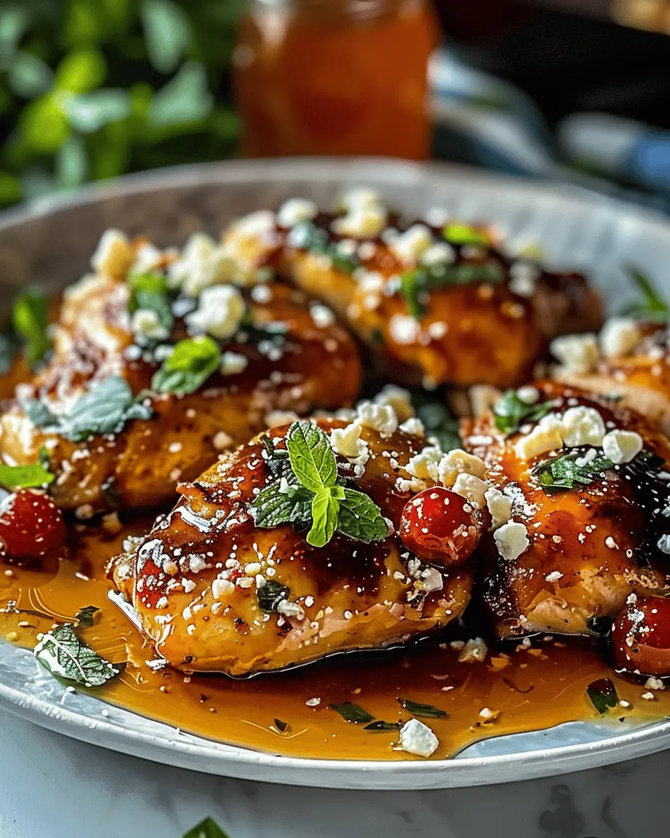 Hot Honey Feta Chicken Dish: Easy Spicy Savory Delight