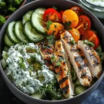 Mediterranean Chicken Tzatziki Bowls