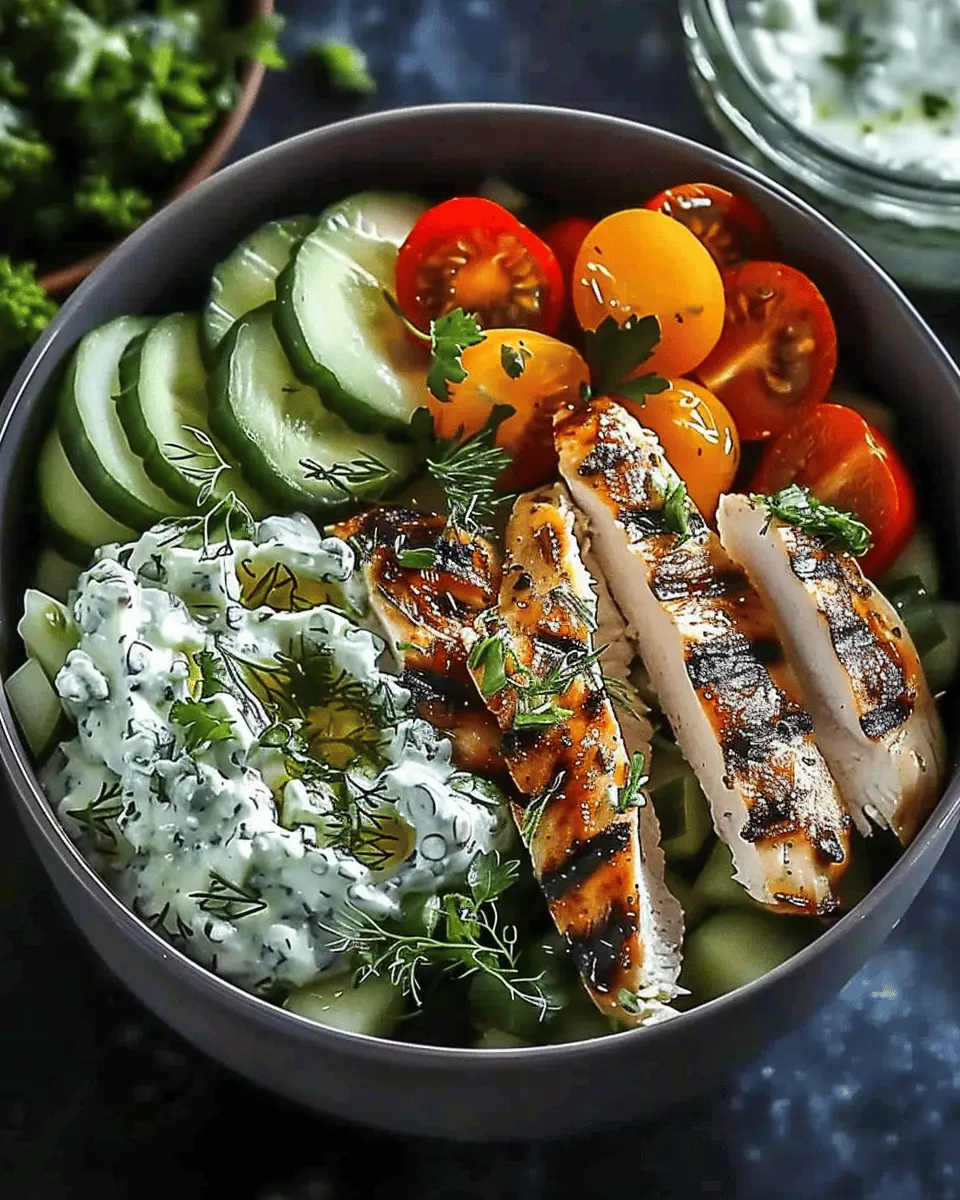 Mediterranean Chicken Tzatziki Bowls: Easy Flavorful Comfort Meals