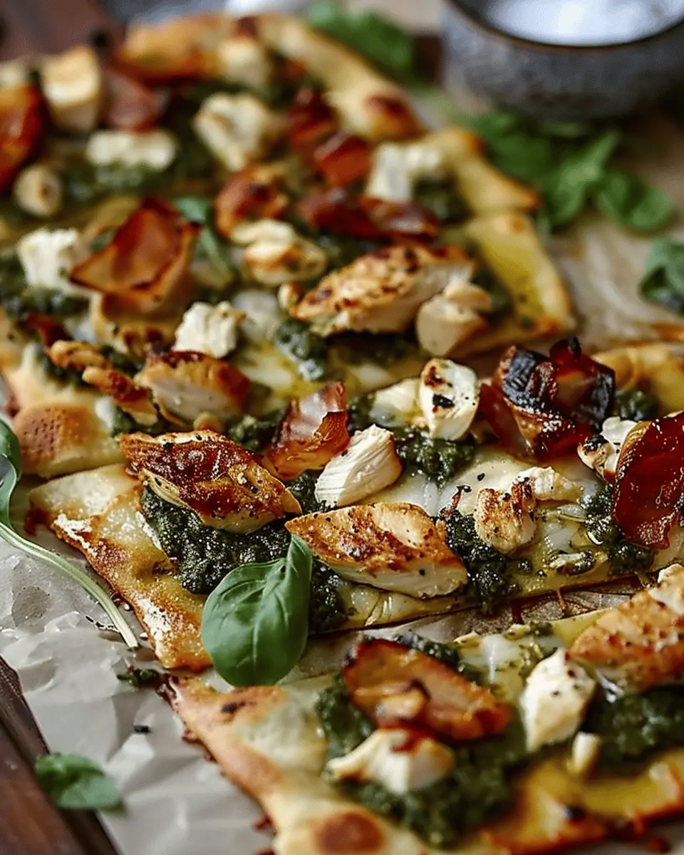 Pesto Chicken Flatbread: Easy and Delicious Weeknight Dinner