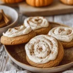 Soft Pumpkin Cookies with Cinnamon Frosting