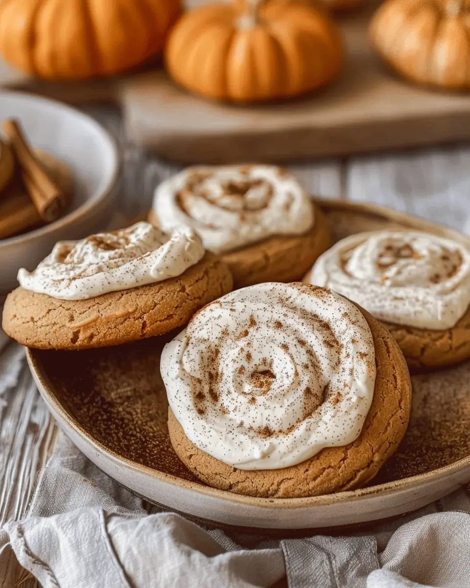 Soft Pumpkin Cookies with Cinnamon Frosting: A Cozy Delight