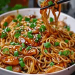 Sticky Garlic Chicken Noodles