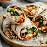 Thai Peanut Chicken Wraps