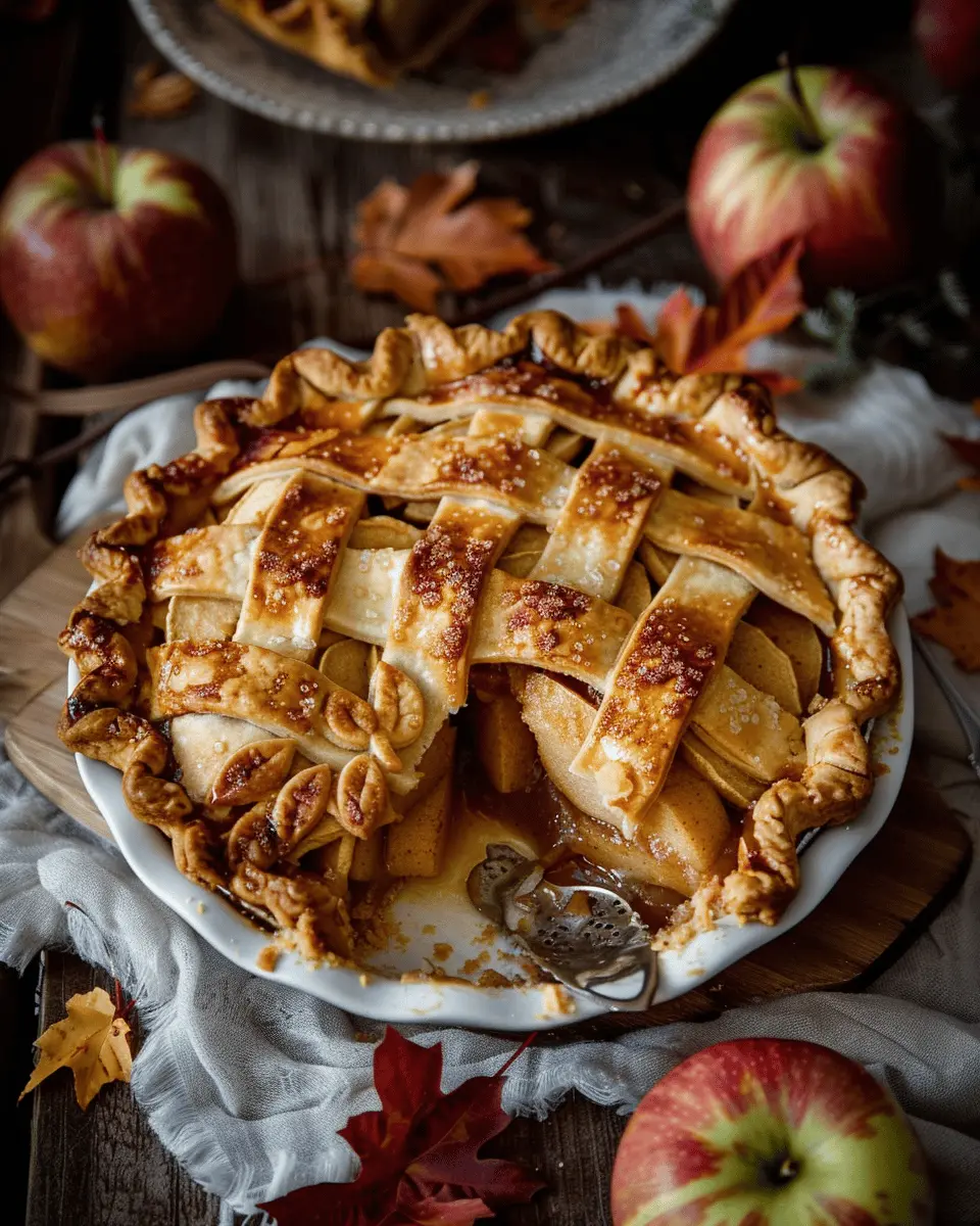 Toffee Apple Pie: The Best Recipe with Rich Vanilla Custard